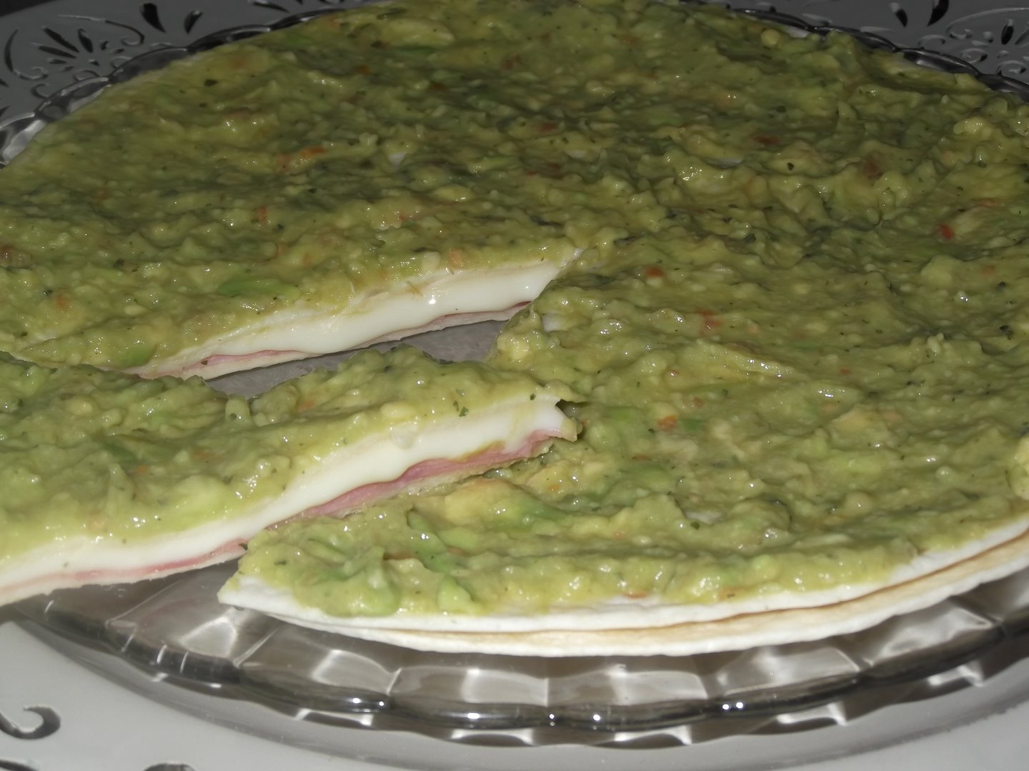 Quesadilla de jamón y queso con guacamole Receta Petitchef