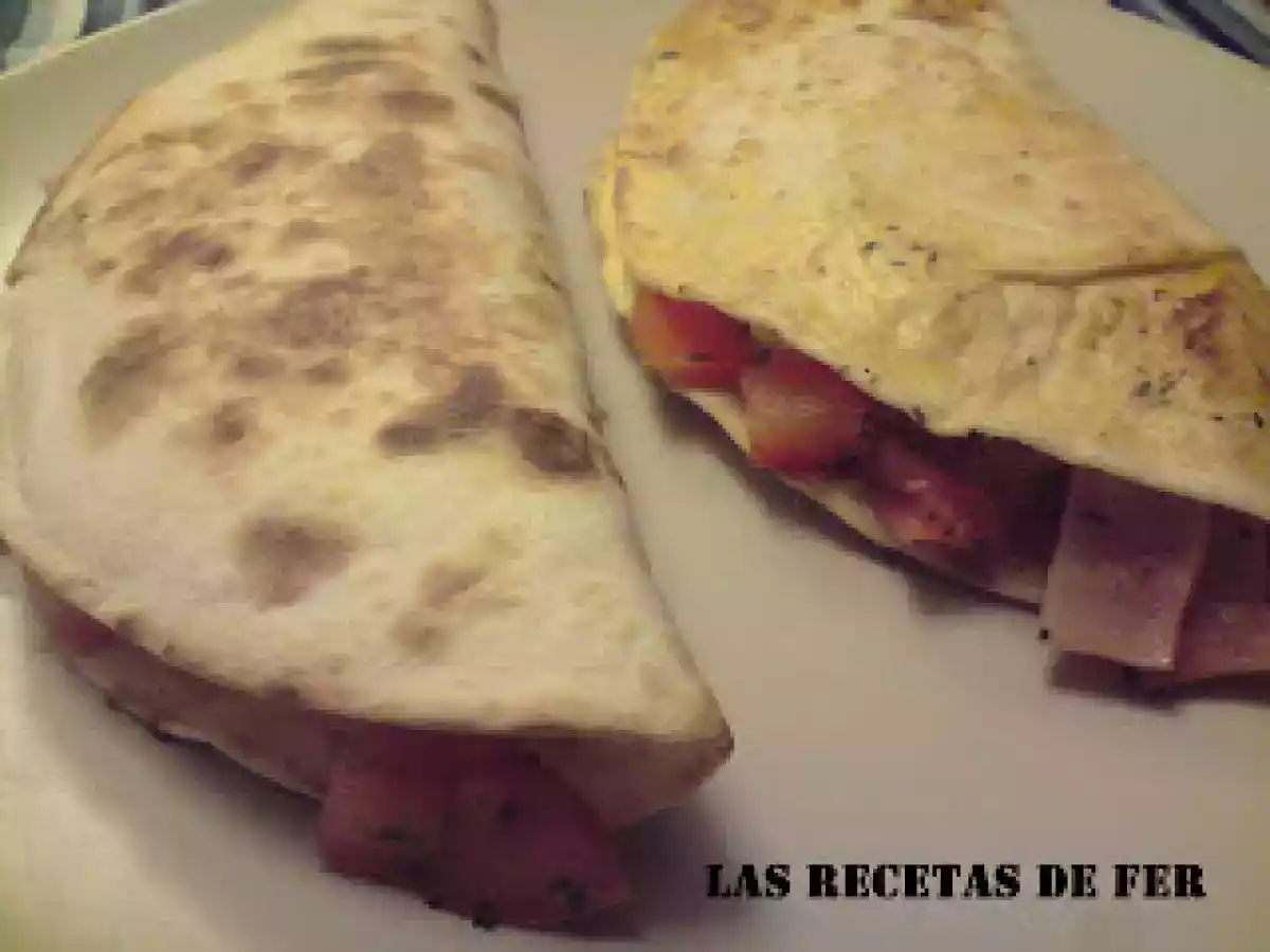 QUESADILLAS CON JAMÓN YORK Y TOMATE