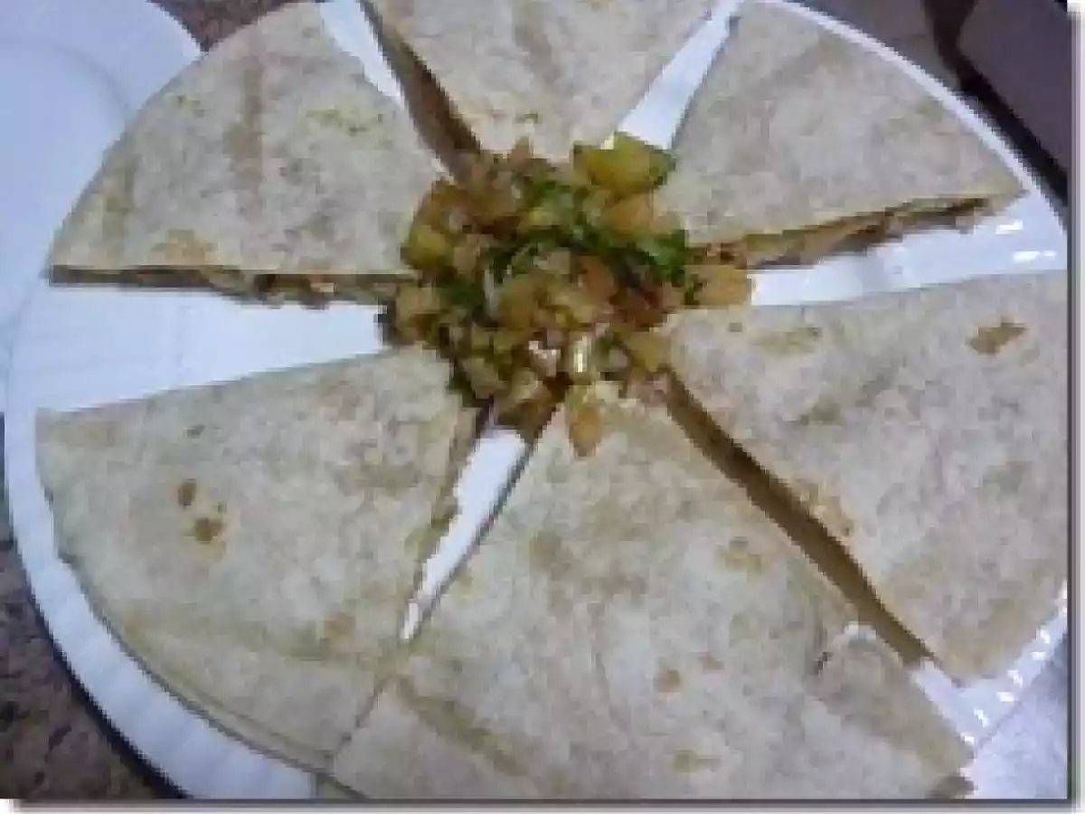 Quesadillas de pollo y queso