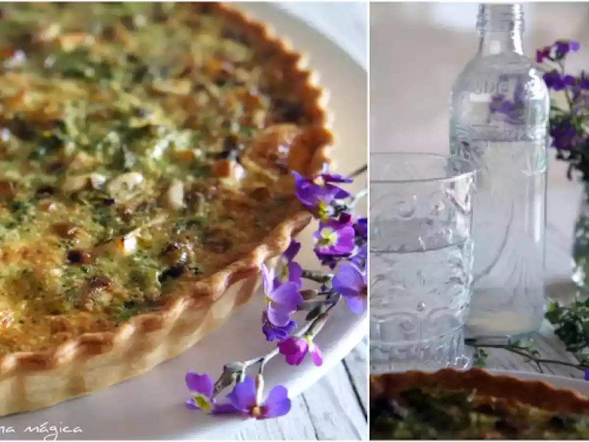 Quiche con brie, ajetes, brócoli y piñones - foto 3