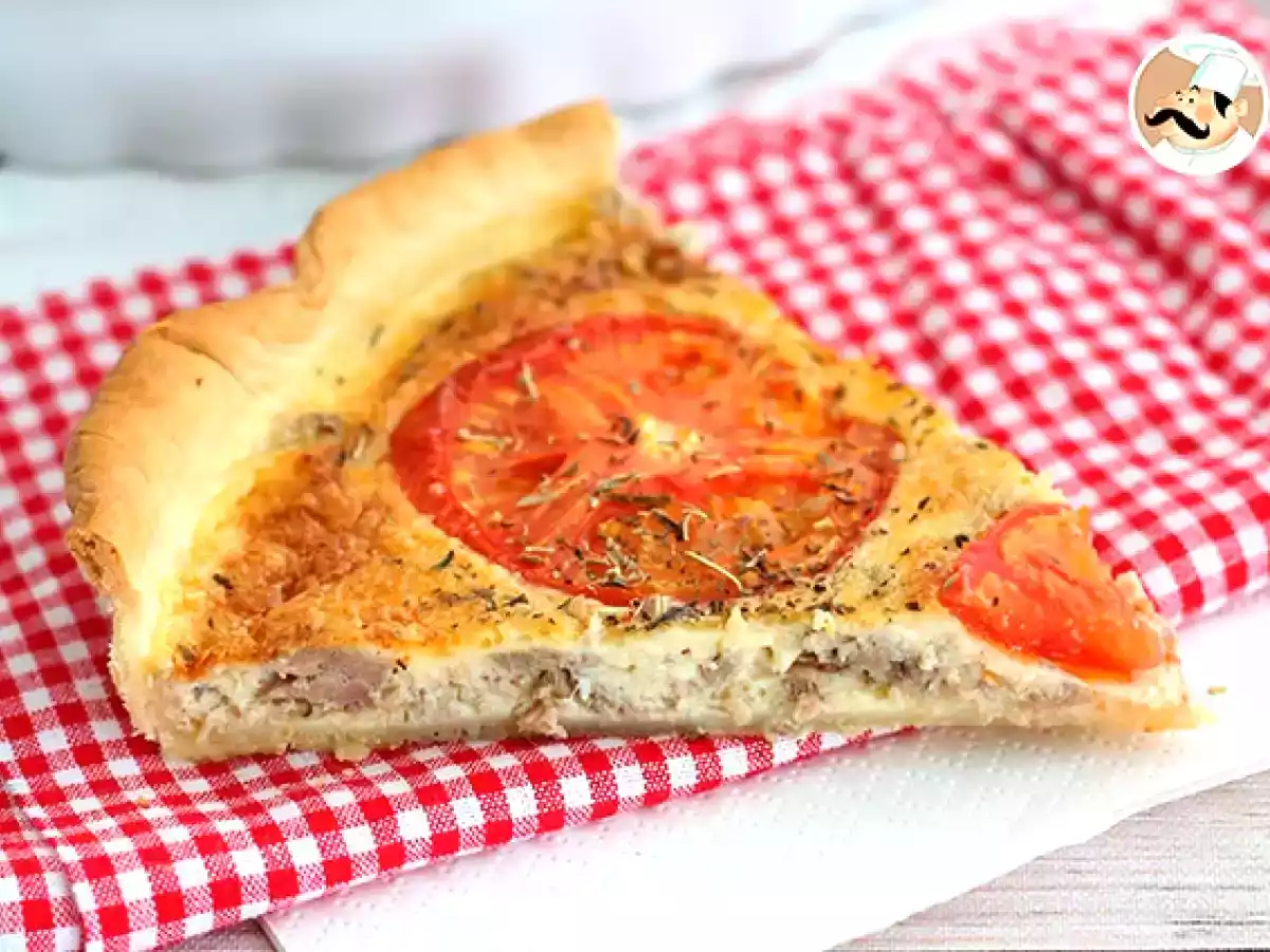 Quiche de atún y tomate natural