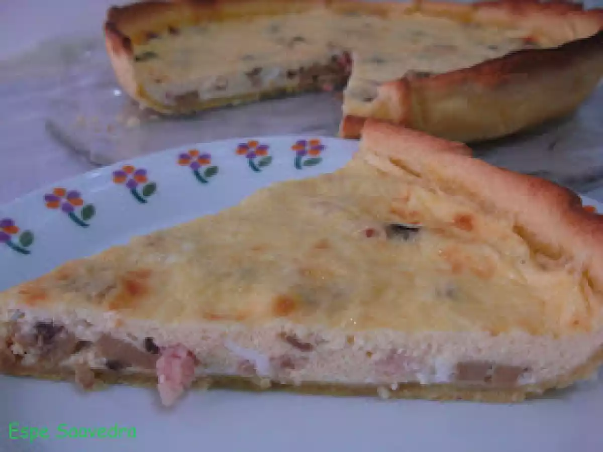 Quiche de bacon y champiñones - foto 2