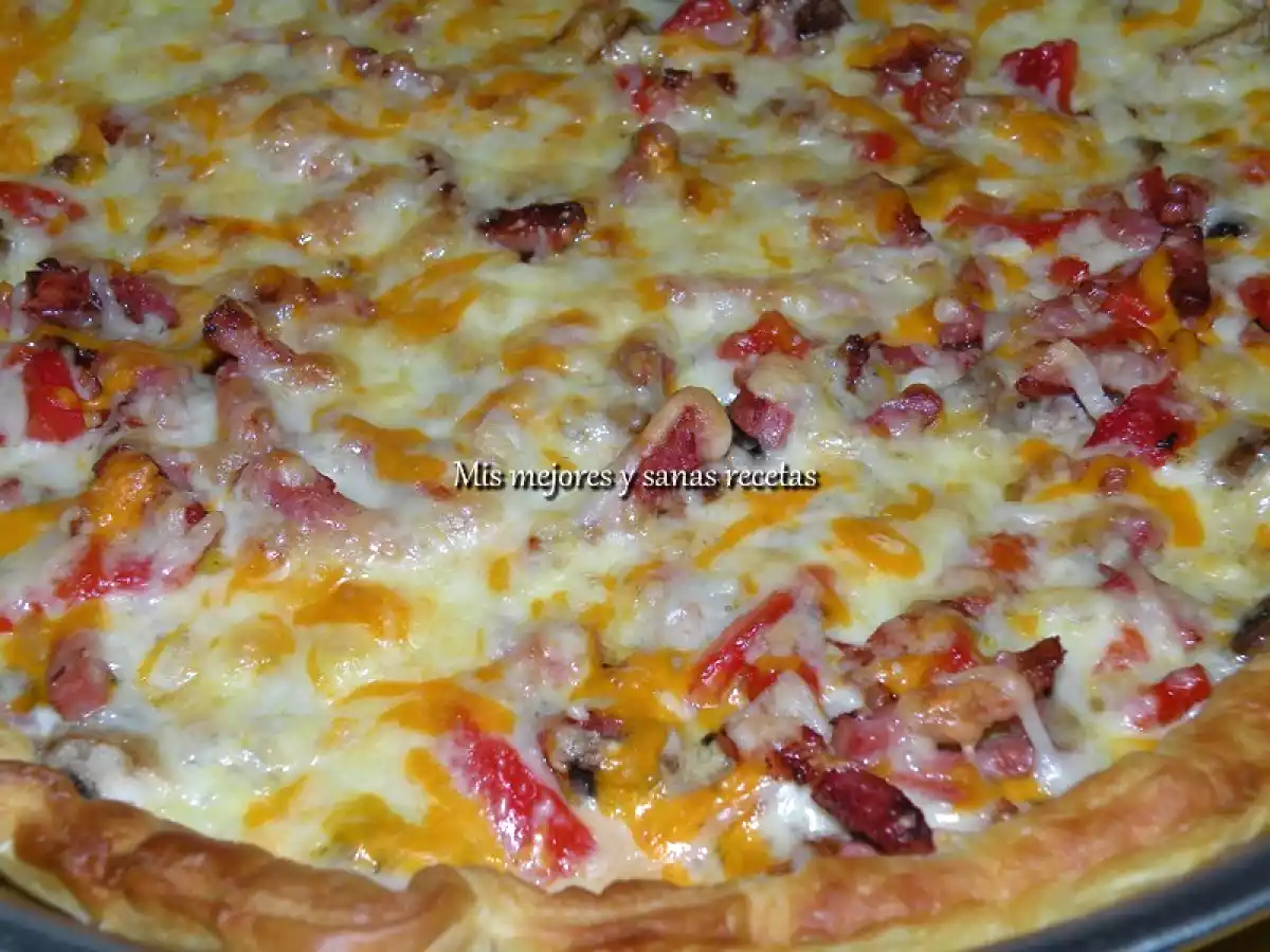 Quiche de bacon y champiñones - foto 2