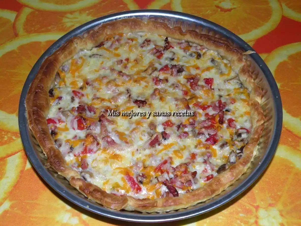 Quiche de bacon y champiñones - foto 3