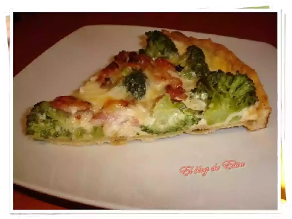 Quiche de beicon y brócoli