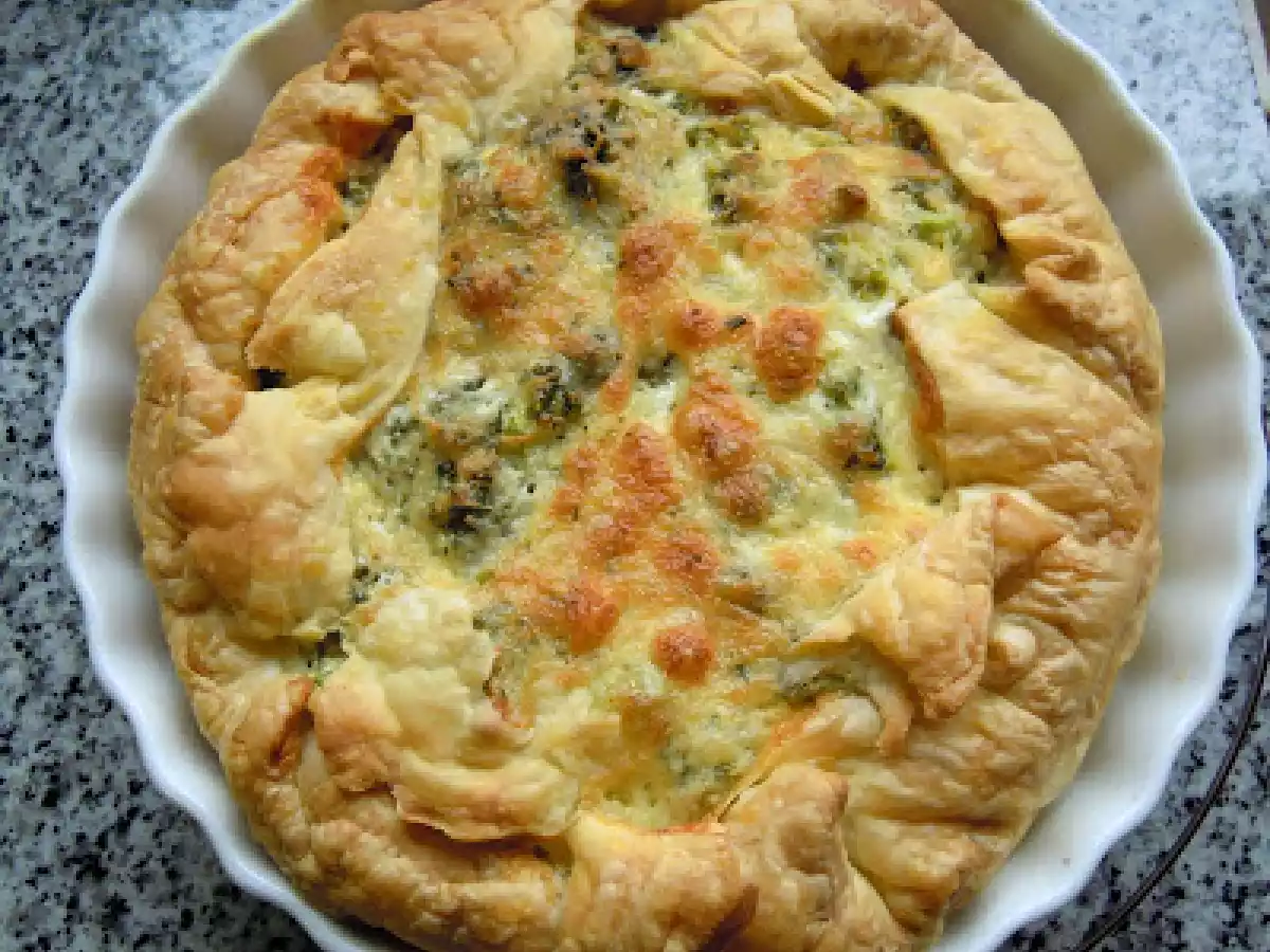 Quiche de brocolí al queso