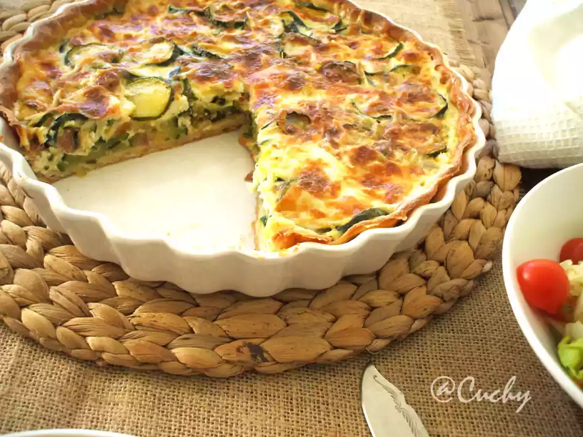 Quiche de calabacín y Jamón