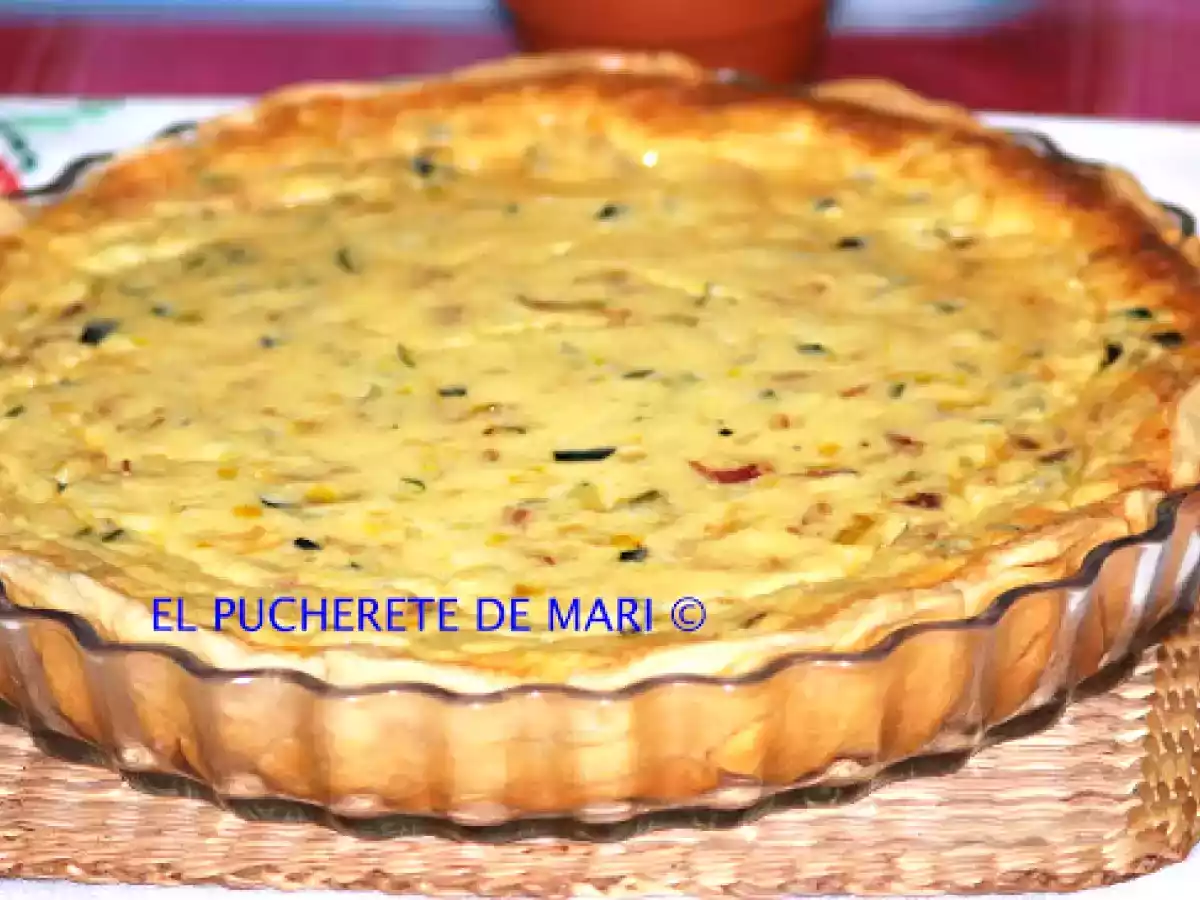 Quiche de calabacín y puerro