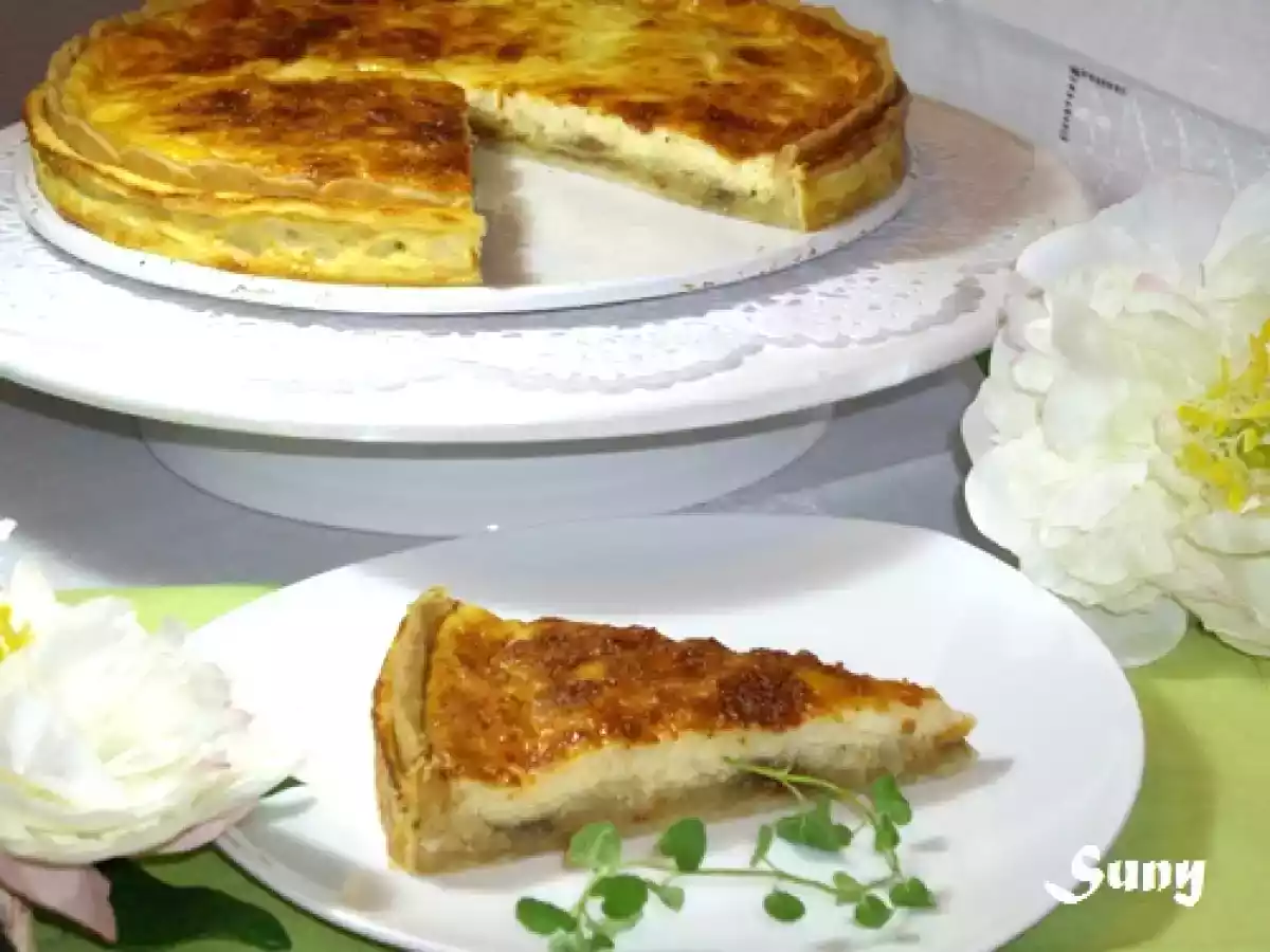 QUICHE DE CEBOLLA Y ANCHOAS Y MASA QUEBRADA