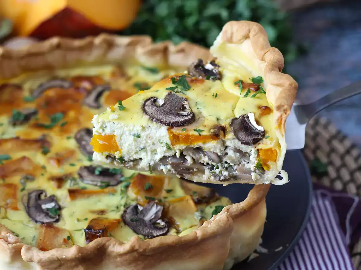 Quiche de champiñones y calabaza - foto 3