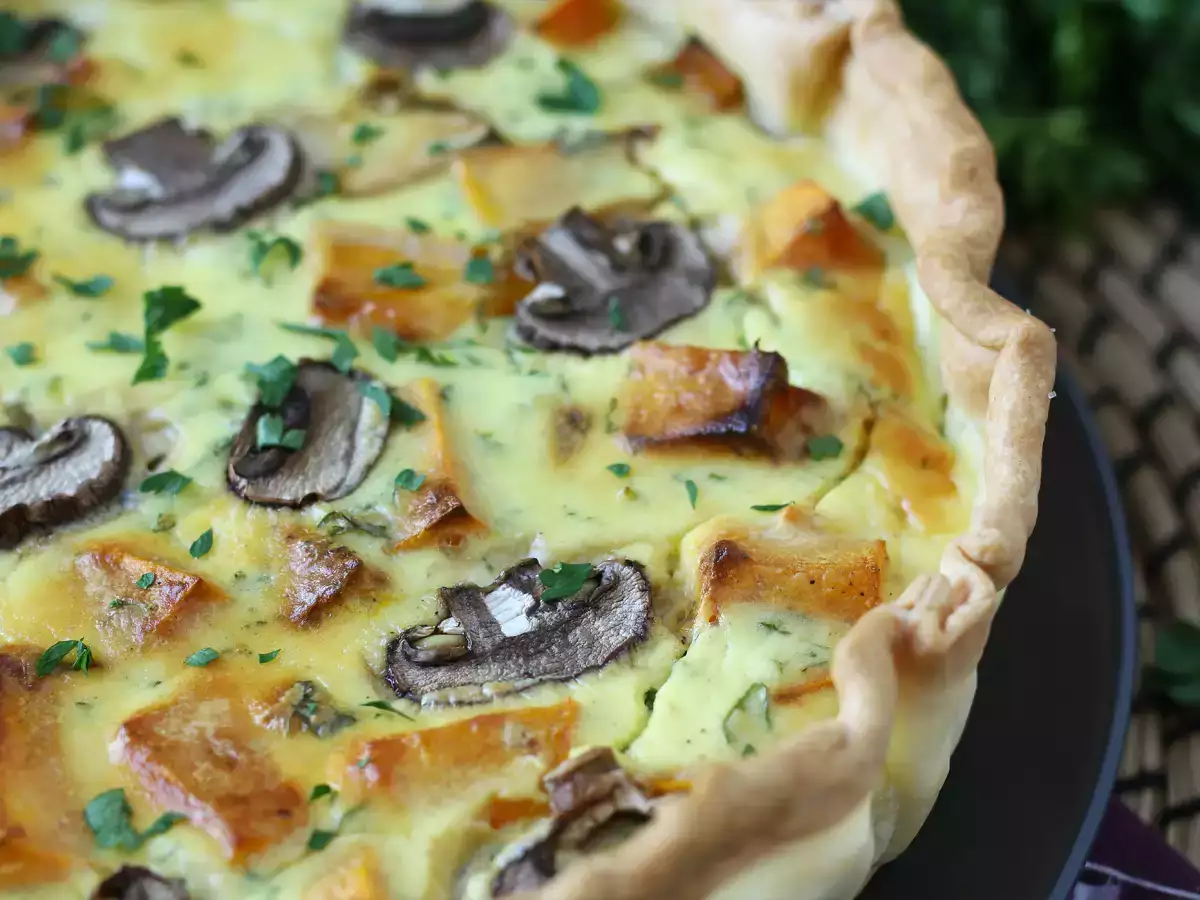 Quiche de champiñones y calabaza - foto 4