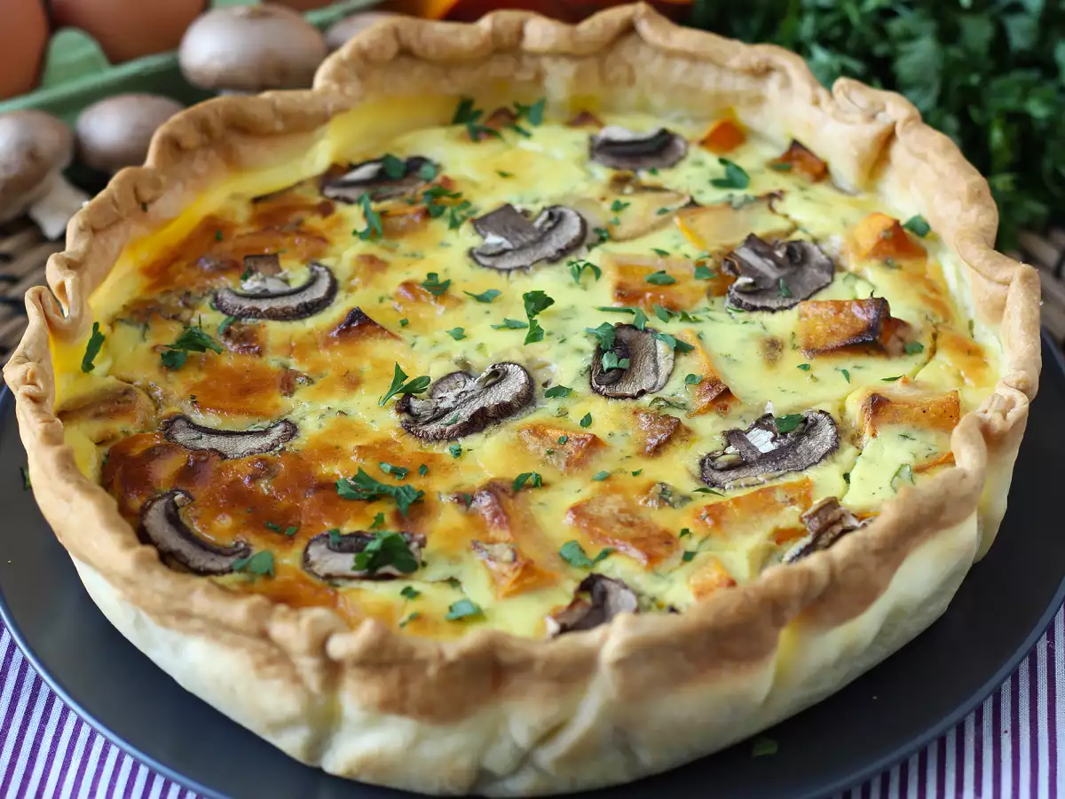 Quiche de champiñones y calabaza - foto 5