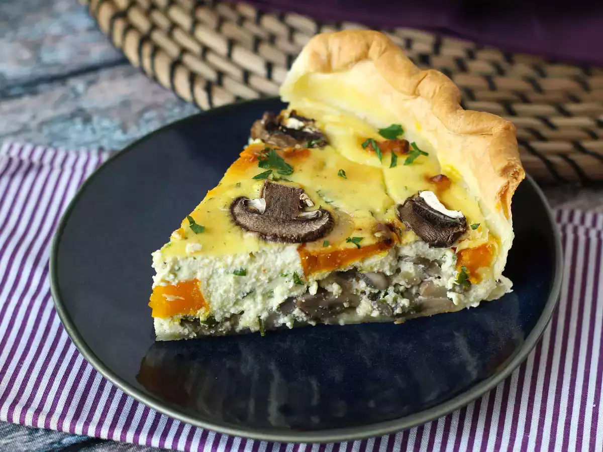 Quiche de champiñones y calabaza - foto 6