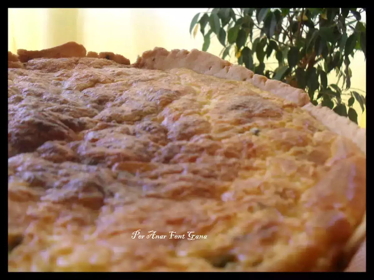 QUICHE DE ESPÁRRAGOS Y CEBOLLA