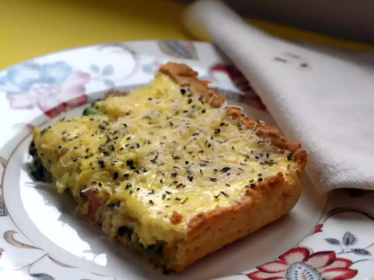 Quiche de espinacas con lacon - foto 2