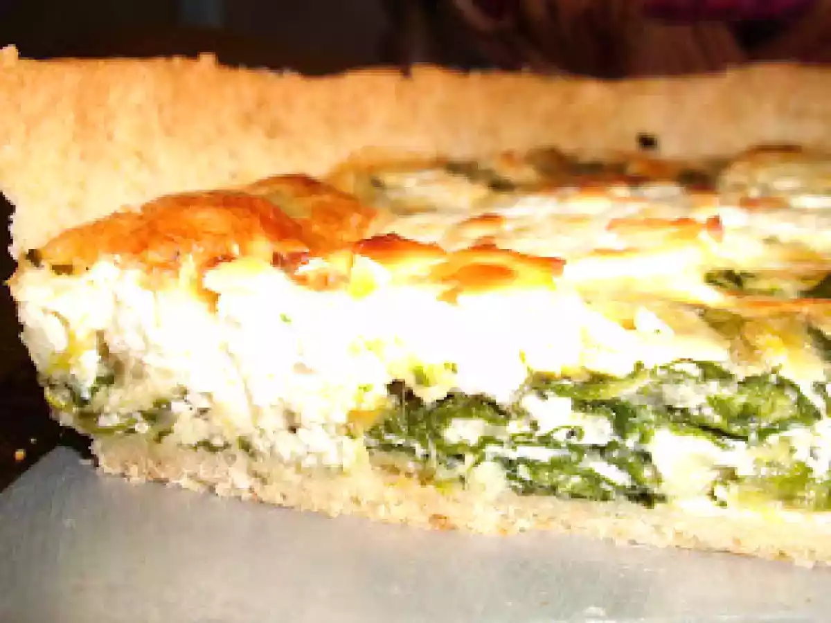 QUICHE DE ESPINACAS, PUERROS Y QUESO DE CABRA - foto 3