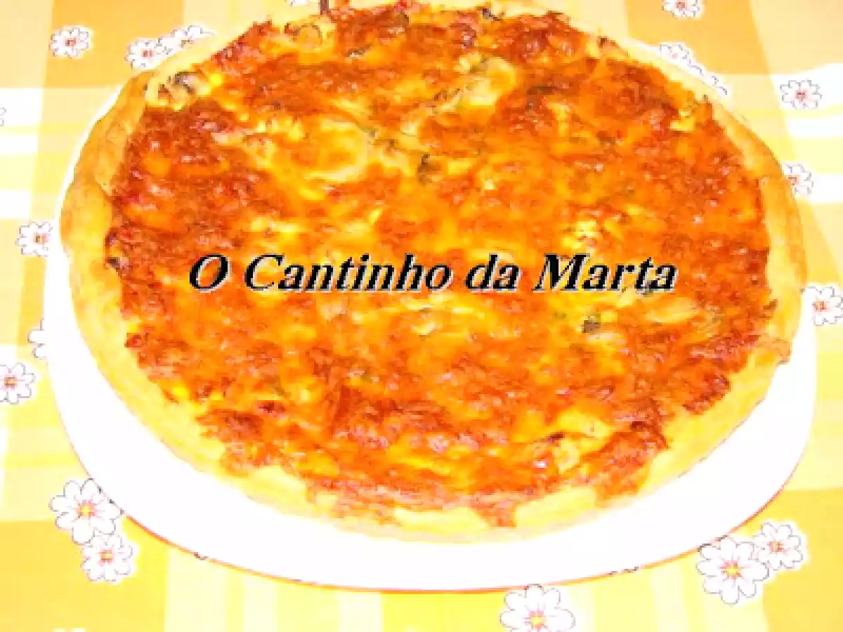Quiche de Frango, Bacon e Cogumelos