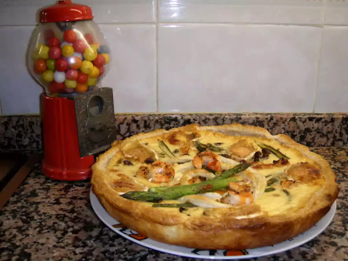 QUICHE DE GAMBAS Y PATATA. - foto 2