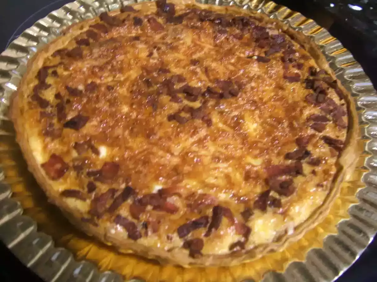 Quiche de puerros y bacon