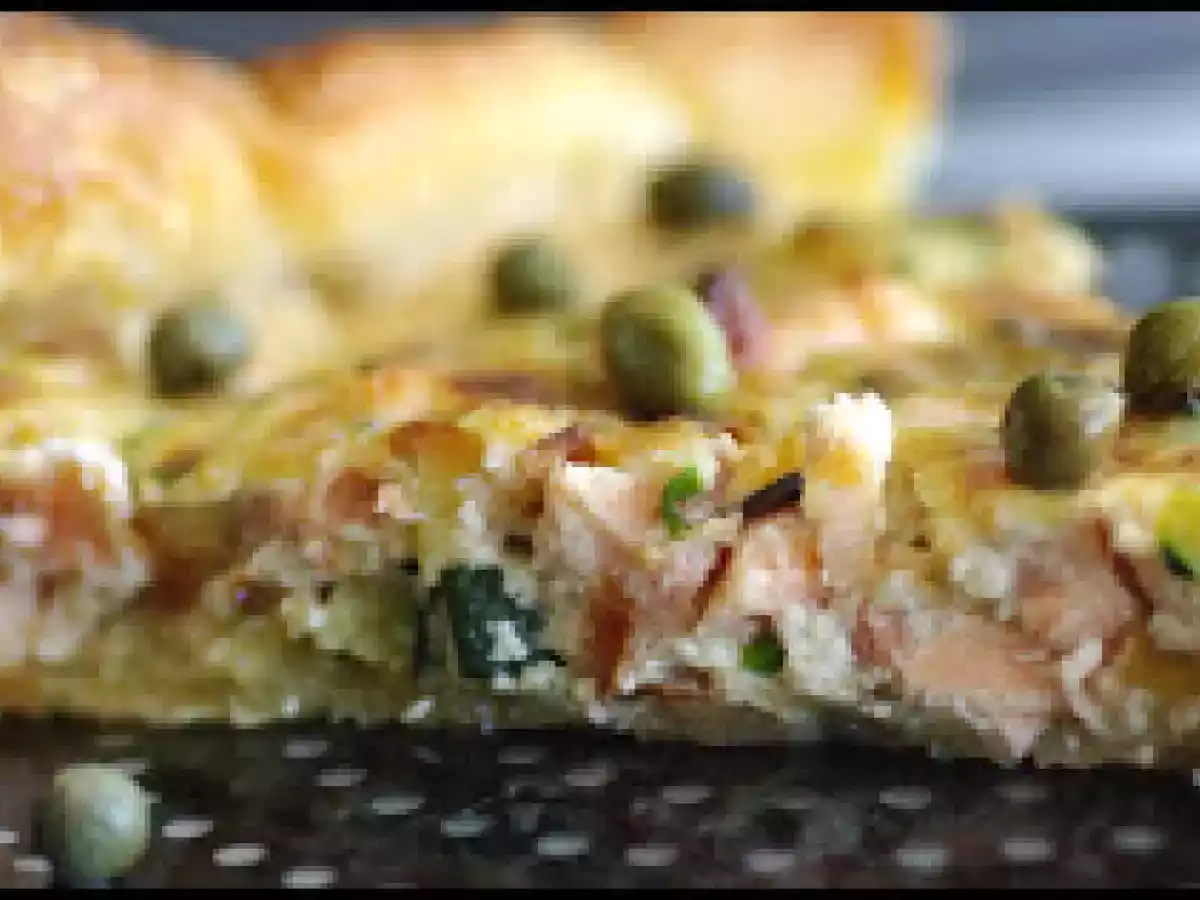 Quiche de salmón y mascarpone