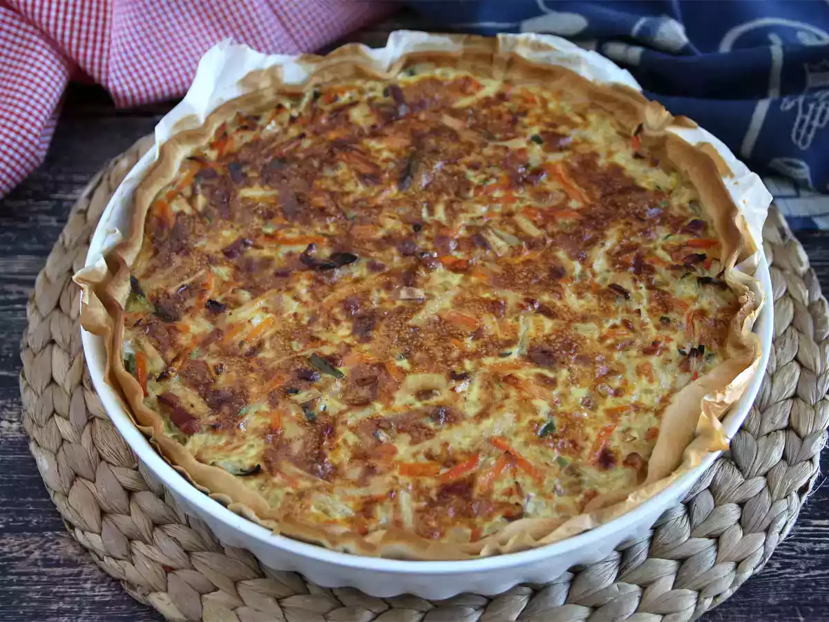 Quiche de verduras y bacon, la receta que gusta a todos