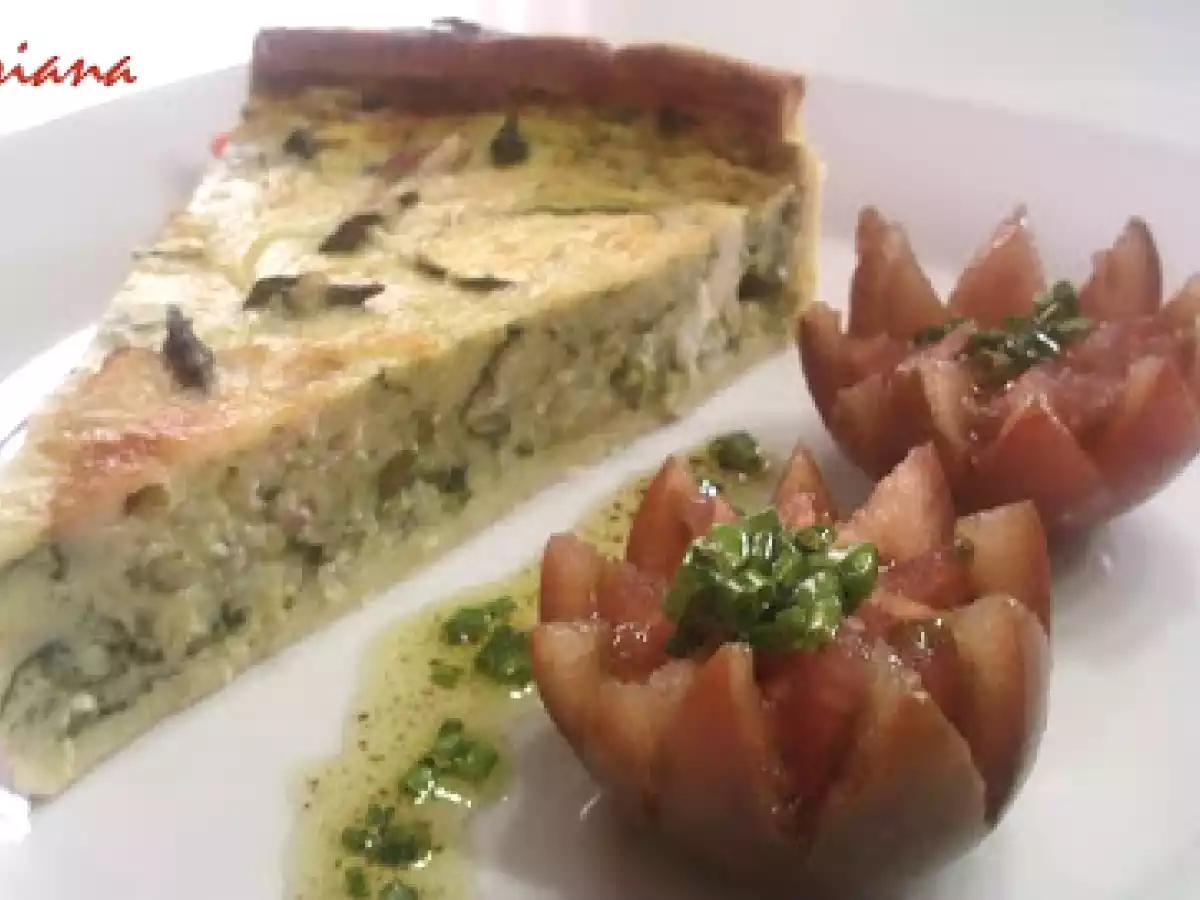 Quiche de verduras y grana padano