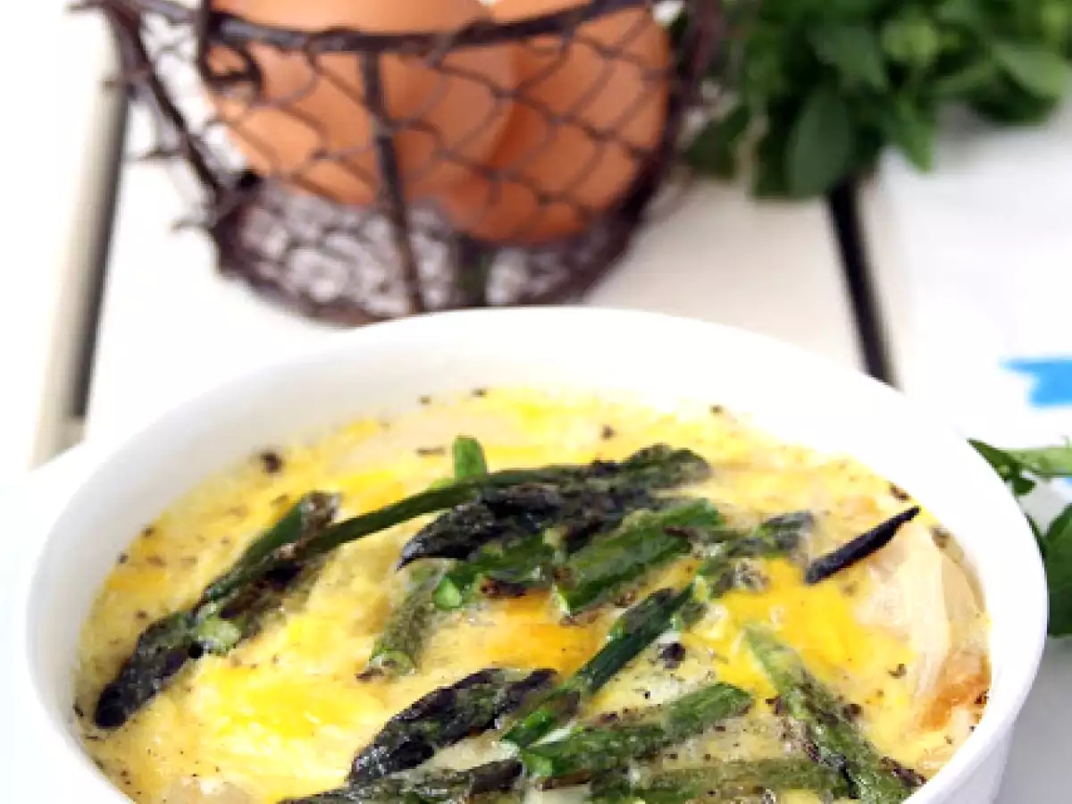 Quiche ligera de espárragos y cebolla - foto 2