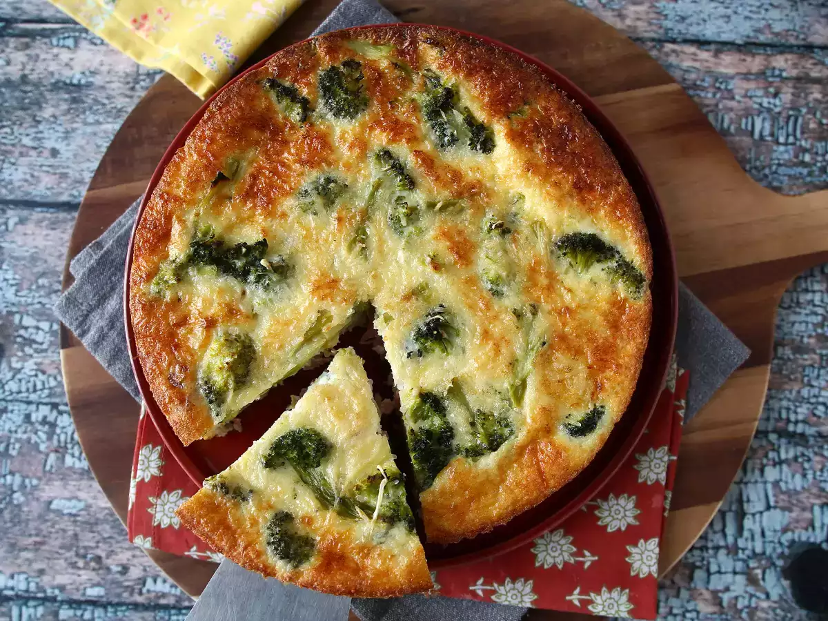 Quiche sin masa de brócoli, panceta y queso cottage - foto 3