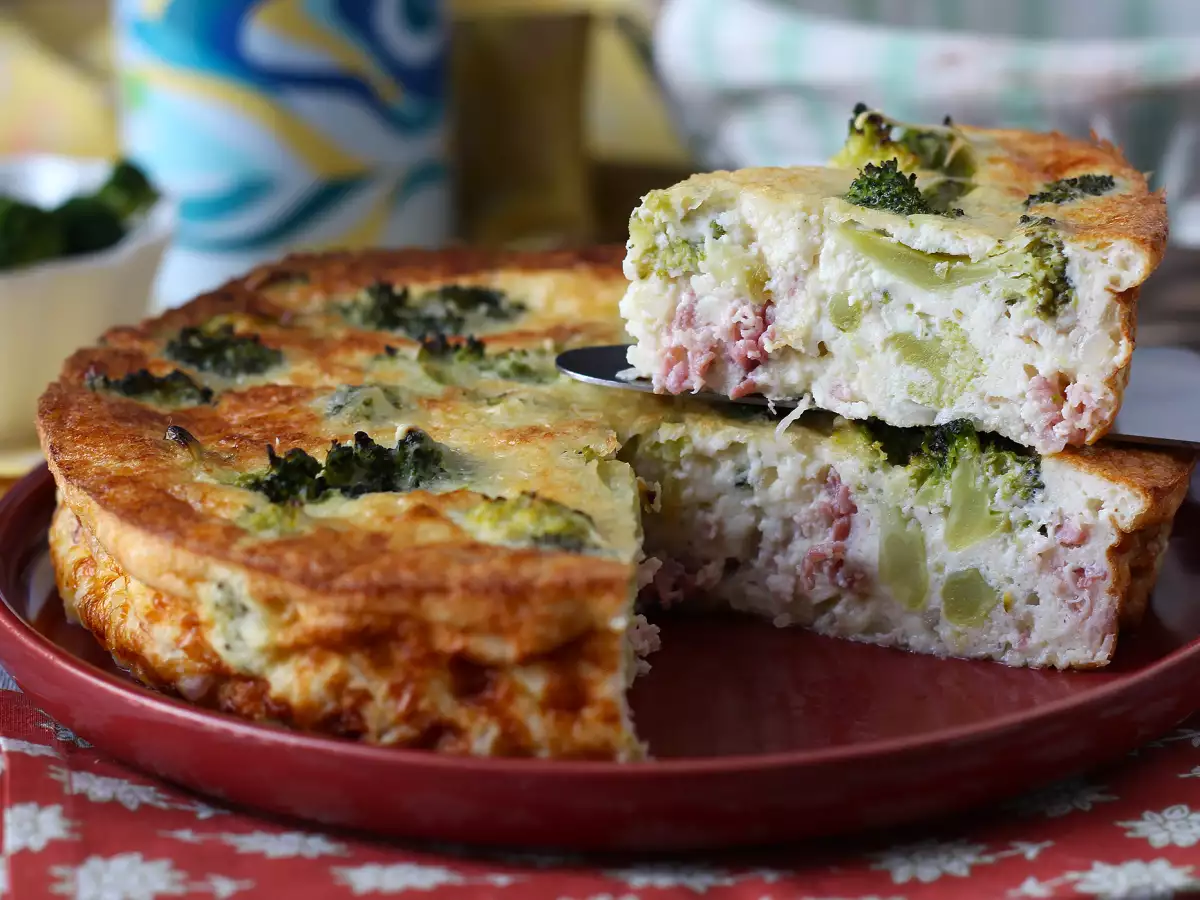 Quiche sin masa de brócoli, panceta y queso cottage - foto 4