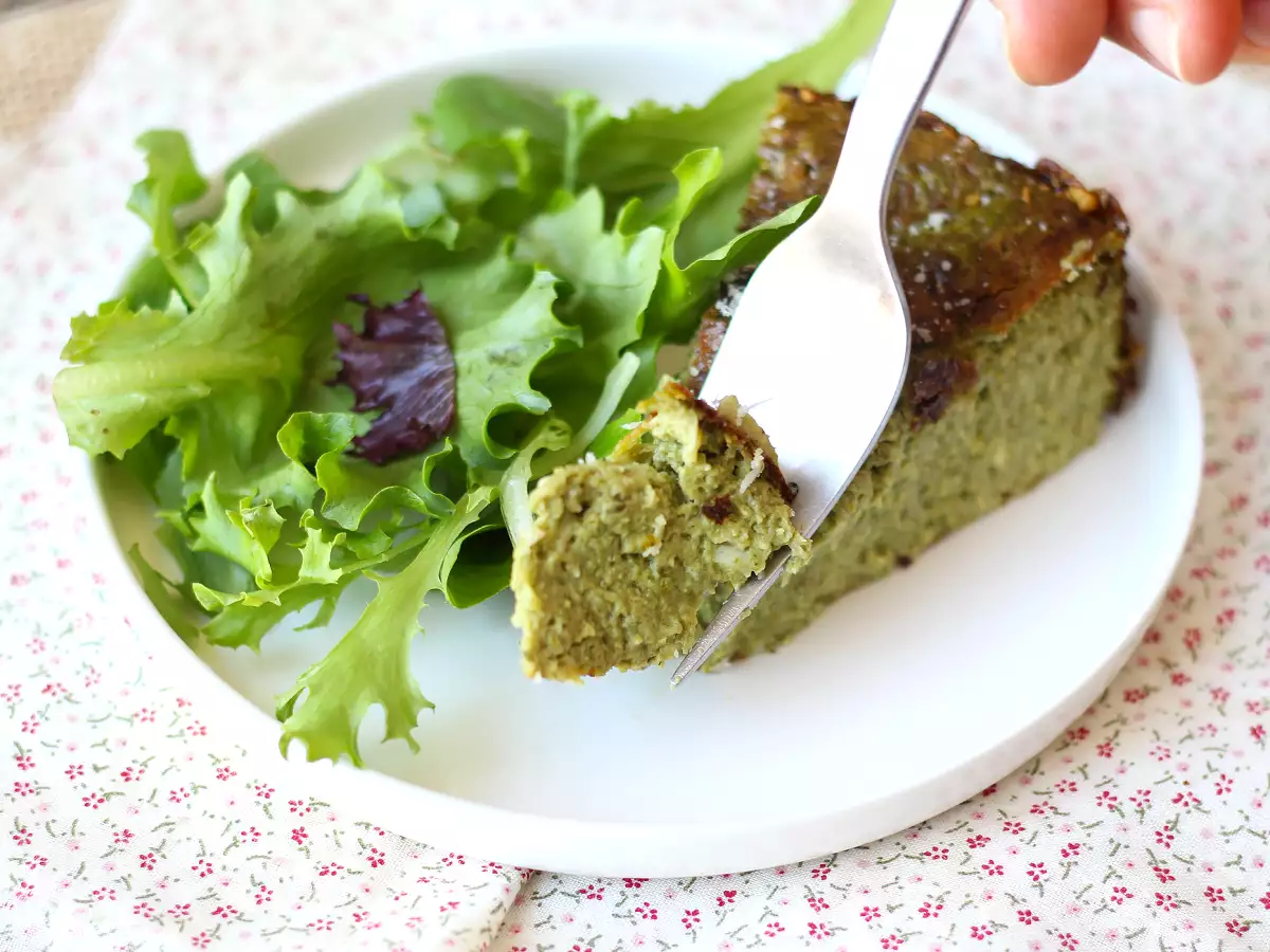 Quiche sin masa de espinacas y gouda
