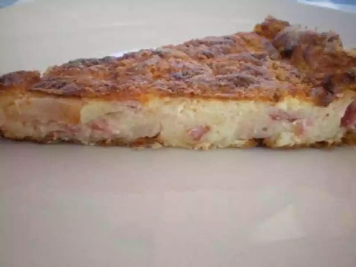 QUICHE SIN MASA DE JAMON, BACON Y QUESO