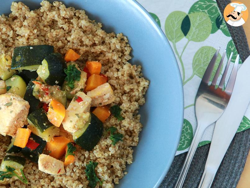 Quinoa con verduras y pollo - foto 3