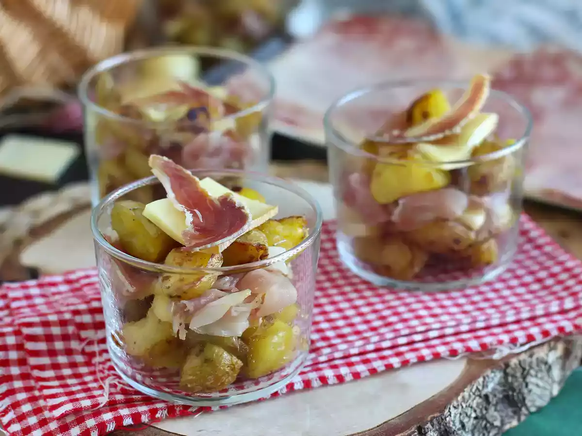Raclette en vasito (sin máquina): El aperitivo perfecto para los días de frío