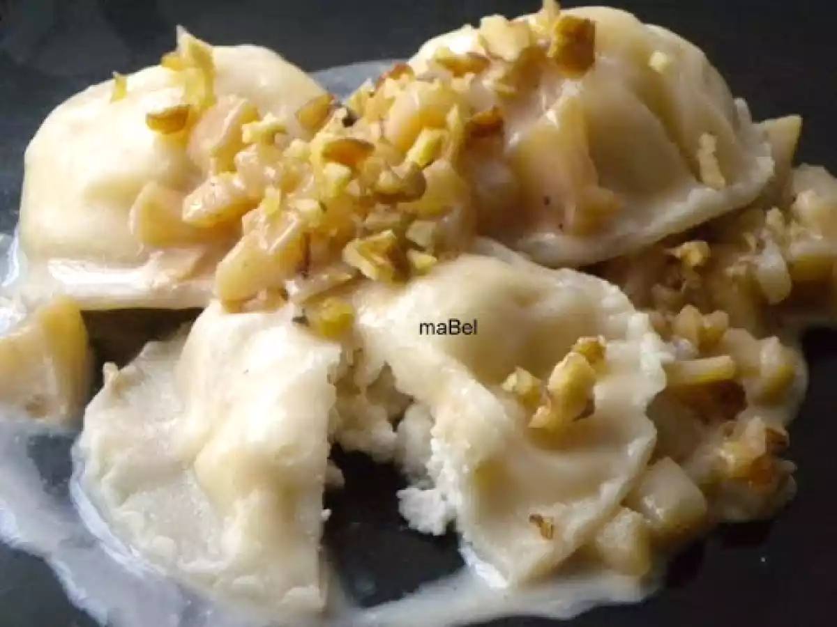 Ravioli con brie y salsa de manzanas - foto 2