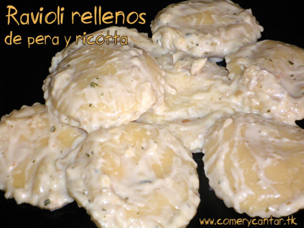 Perin Ricotta Raviole Receta de ravioli rellenos de pera y ricotta