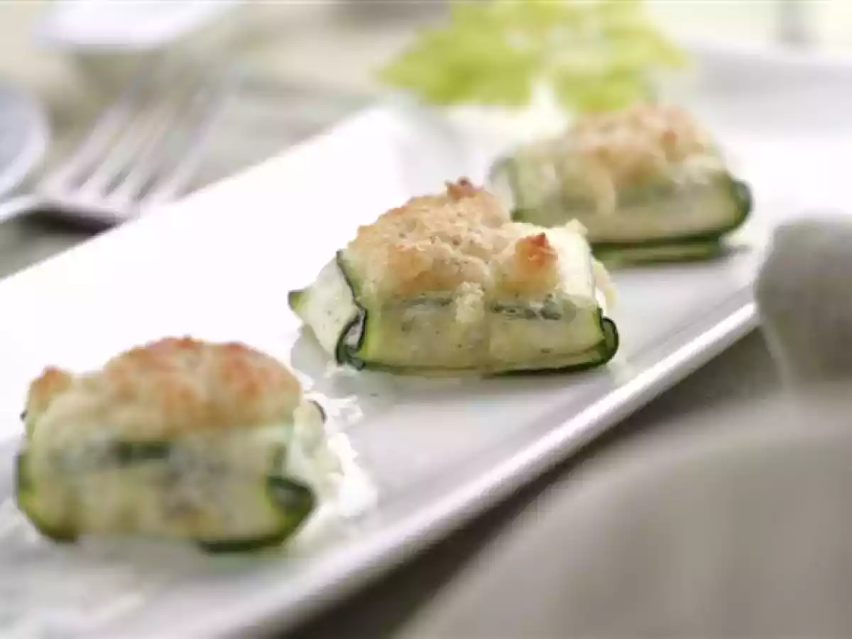 Raviolis de calabacín con philadelphia finas hierbas