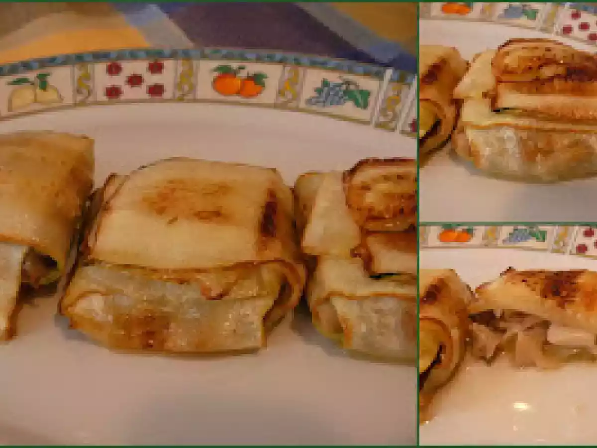 Raviolis de calabacín rellenos de boletus