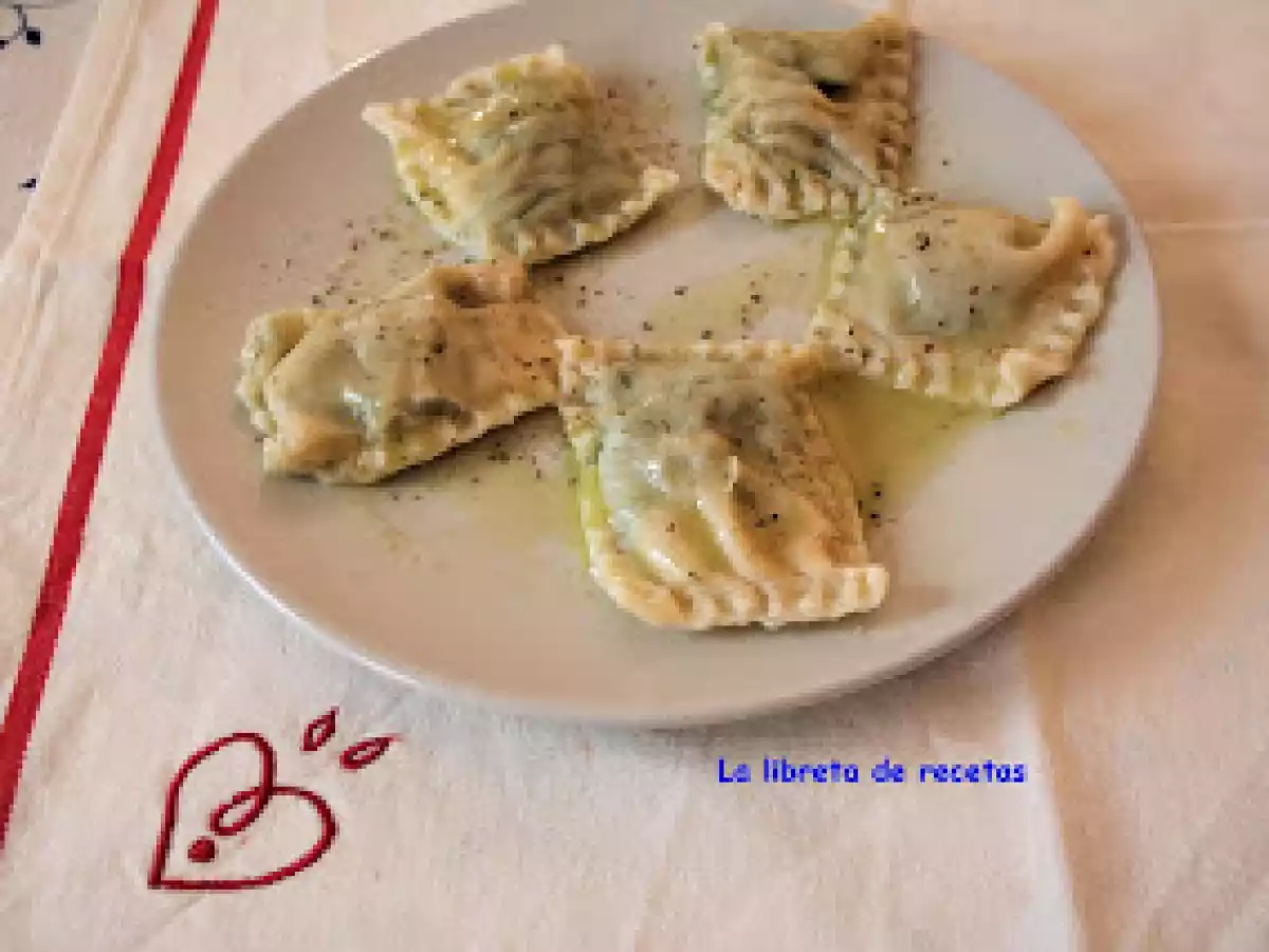 Raviolis de espinacas y salmón - foto 2
