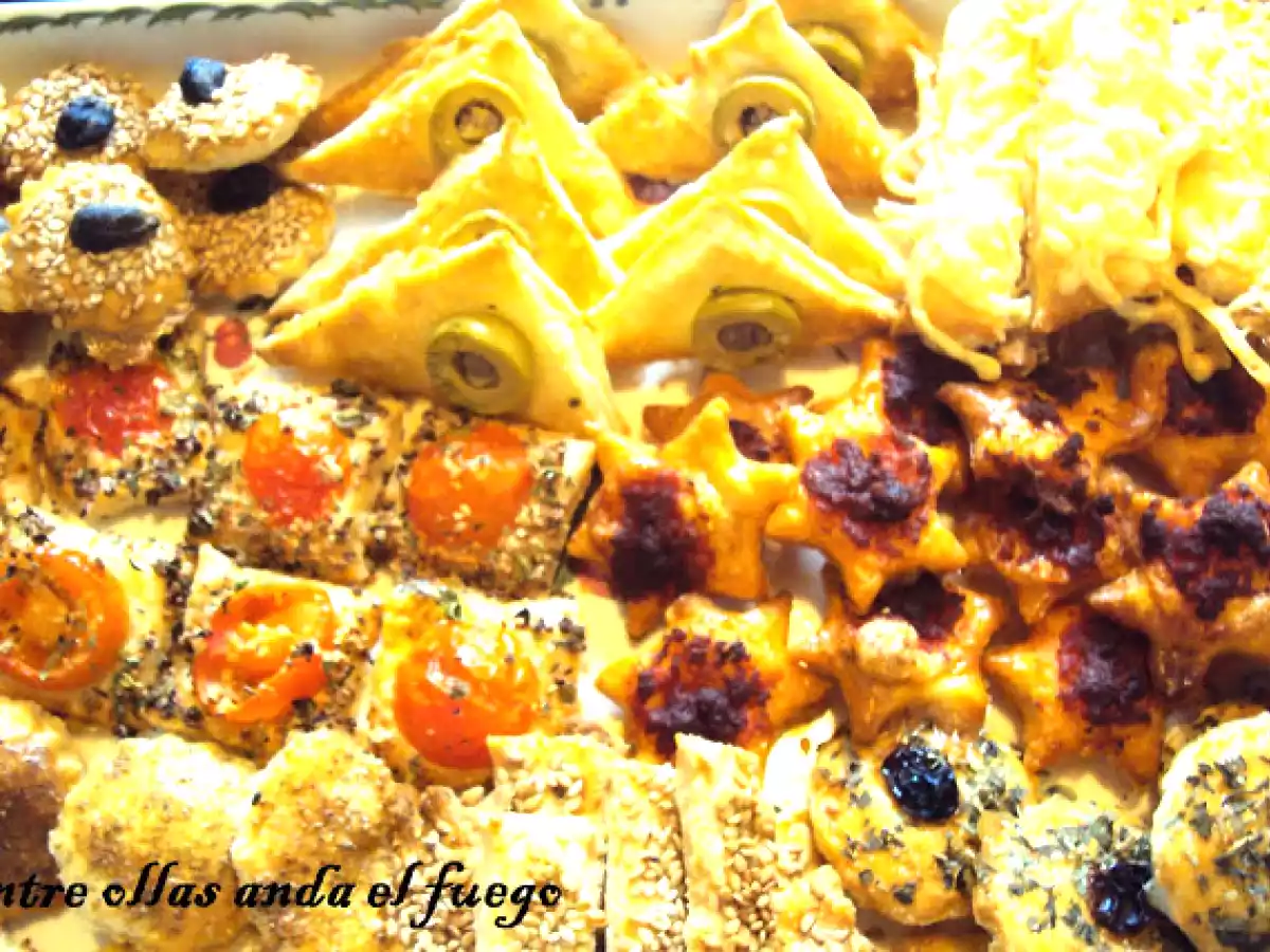 RECETA DE APERITIVOS DE HOJALDRE