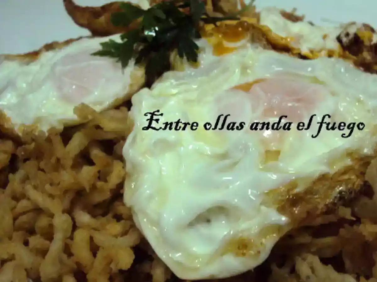 RECETA DE CHANQUETES CON HUEVOS FRITOS