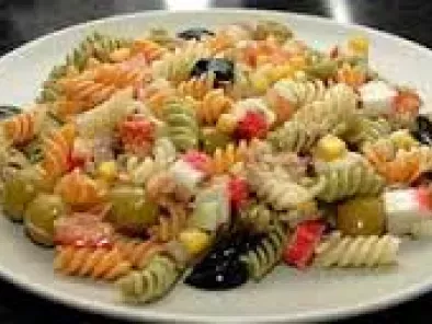 Receta de ensalada de pasta con espinacas y atún
