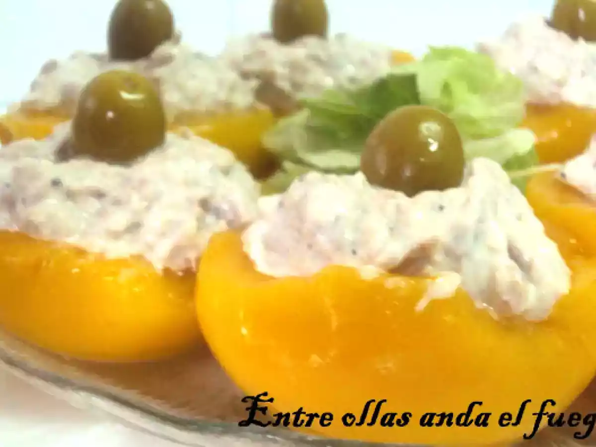 RECETA DE MELOCOTONES RELLENOS DE ATÚN