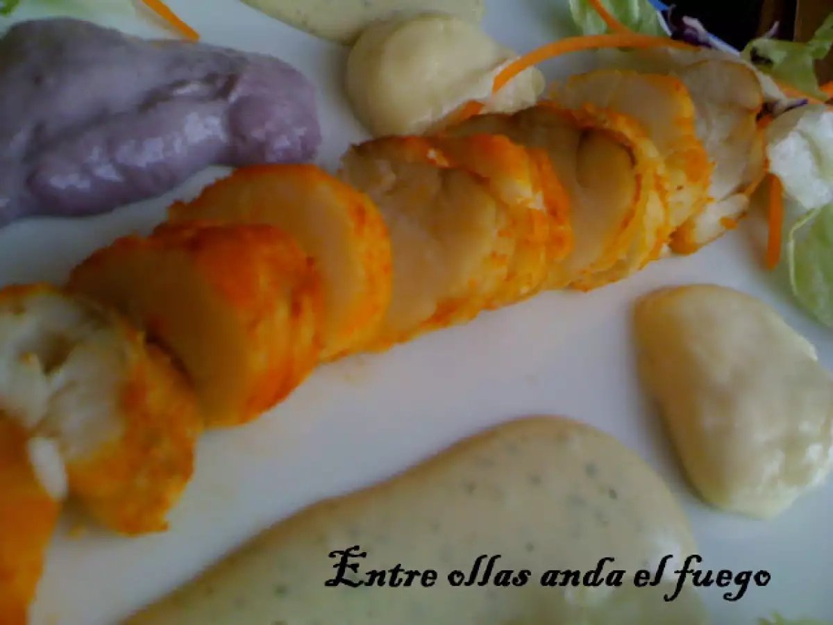 RECETA DE RAPE ALANGOSTADO CON TRES MAYONESAS - foto 2