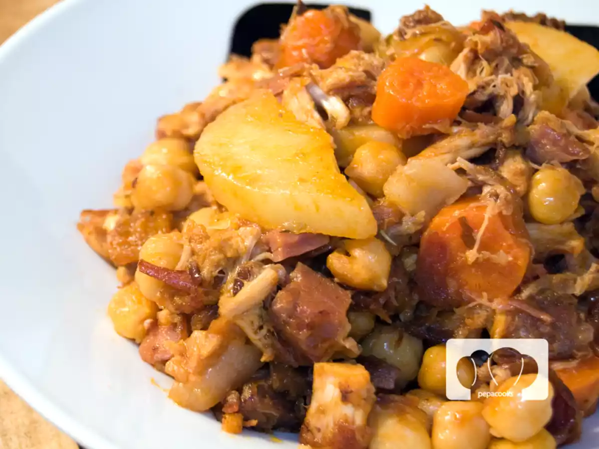 Receta de ropa vieja. Sobras de cocido.