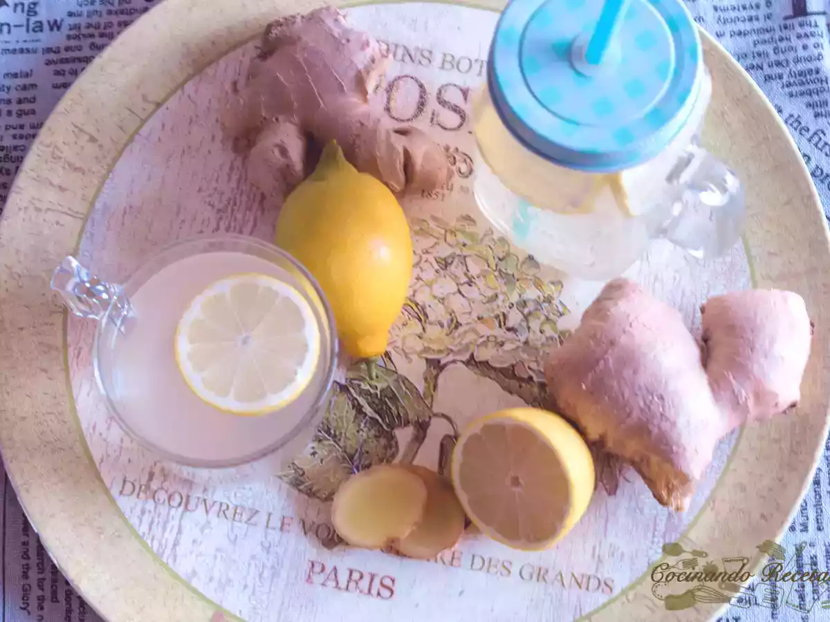 Receta de té de limón y jengibre