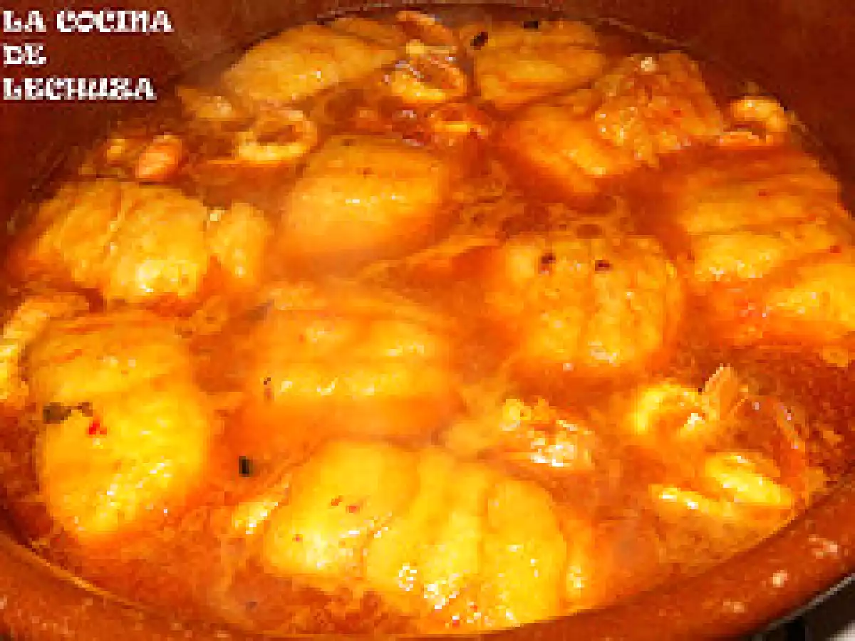 Receta gallega: bacalao con cigalas