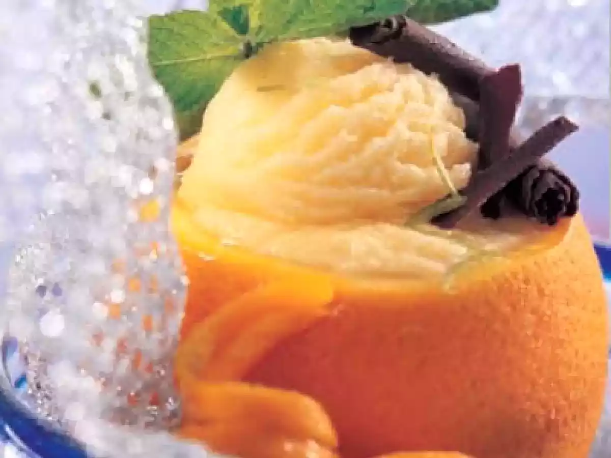 Receta Naranjas Rellenas de Helado