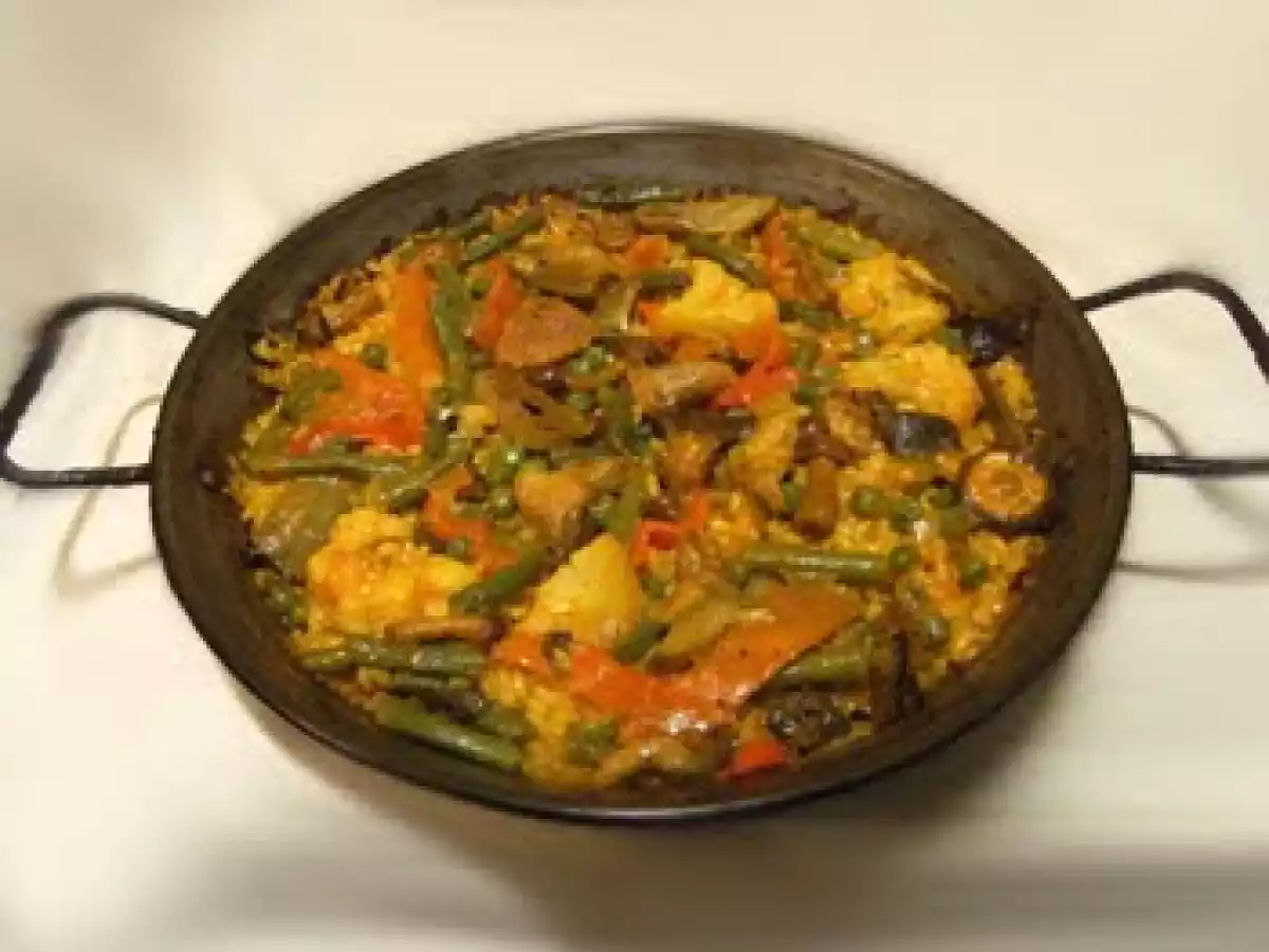 Receta Paella Vegetariana
