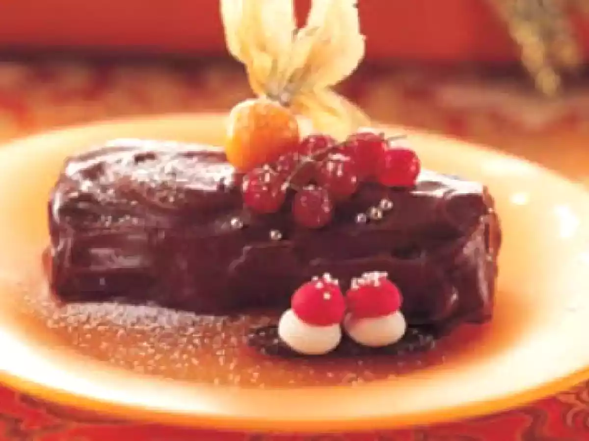 Receta para Navidad Tronquitos de Chocolate