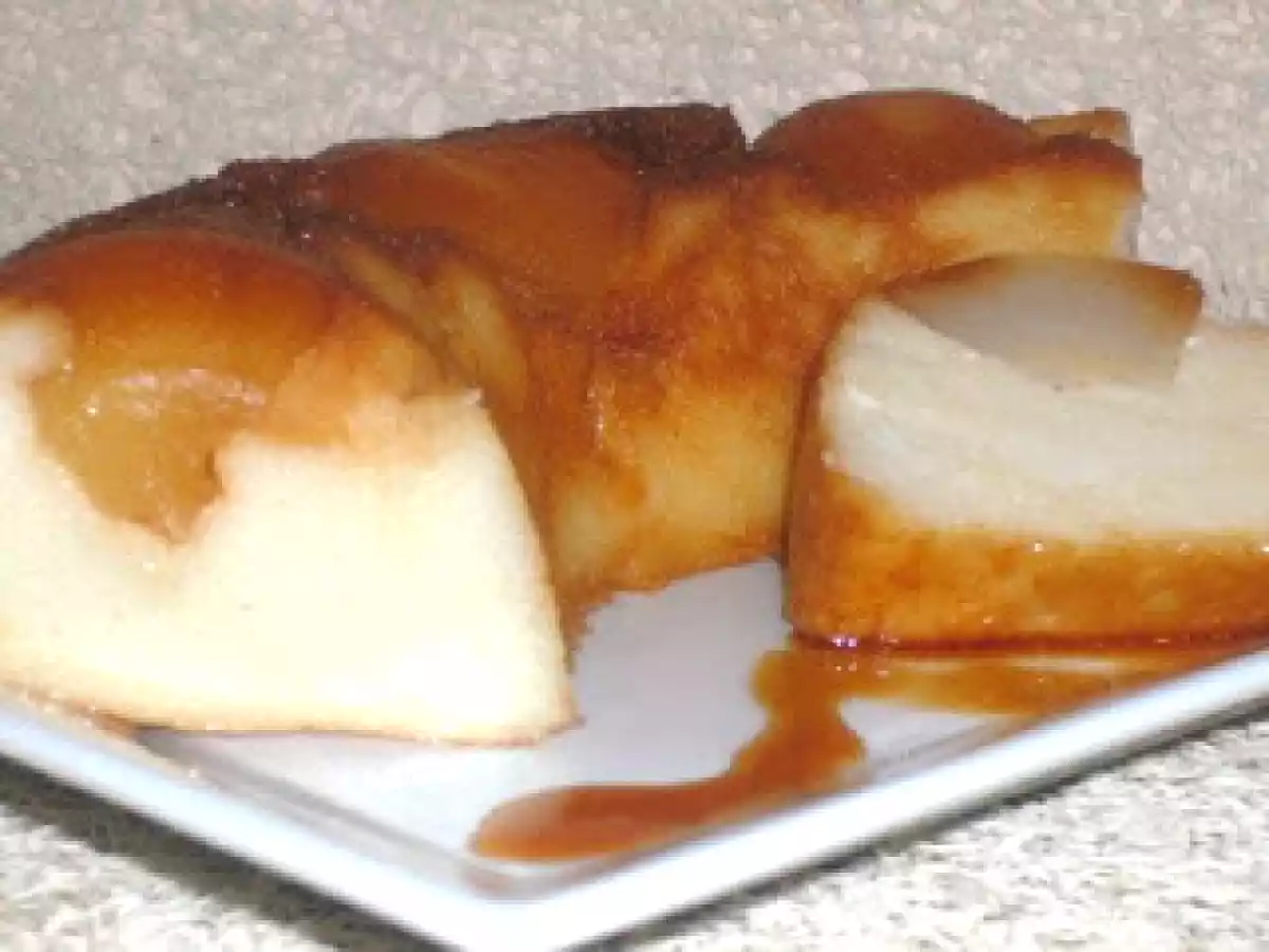 Receta PASTEL DE SEMOLA CON PERAS CARAMELIZADAS